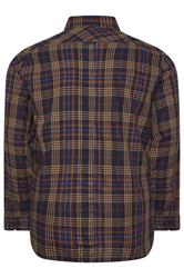 BEN SHERMAN Big & Tall Navy Blue Check Shirt | BadRhino 2