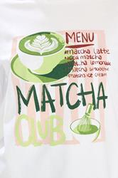 LTS Tall White 'Matcha Club' Slogan Long Sleeve T-Shirt | Long Tall Sally 4