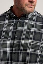 BadRhino Big & Tall Green Check Long Sleeve Shirt | BadRhino 4