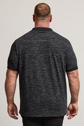 BadRhino Big & Tall Black Marl Polo Shirt | BadRhino 4