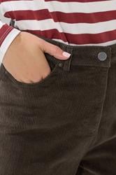 LTS Tall Chocolate Brown Cord Wide Leg Trousers | Long Tall Sally 4