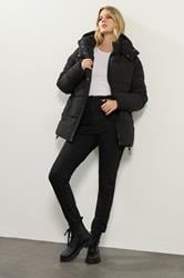 LTS Tall Black Padded Coat | Long Tall Sally 3