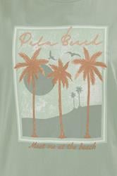 LTS Tall Women's Light Green 'Palm Beach' Slogan Pyjama Set | Long Tall Sally 4