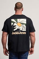 JACK & JONES Big & Tall Black Crew Neck Graphic T-Shirt 3