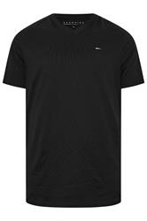 BadRhino Big & Tall Black Extra Long V-Neck T-Shirt