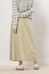 LTS Tall Natural Brown Cotton Shirred Waist Maxi Skirt | Long Tall Sally 3