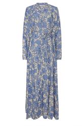 LTS Tall Women's Cream & Blue Tie Waist Maxi Dress | Long Tall Sally 5