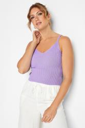 Women's Solid Rib-Knit Cami Top (Color : Violet Purple, Size : Large) :  : Clothing, Shoes & Accessories