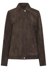 LTS PREMIUM Tall Women's Brown Suede Jacket | Long Tall Sally 5