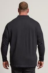 BadRhino Black Essential Long Sleeve Polo Shirt | BadRhino 3