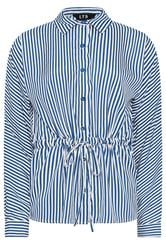 LTS Tall Women's Blue & White Stripe Tie Waist Shirt | Long Tall Sally 6