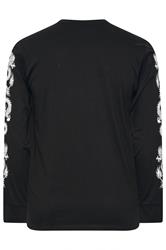 BadRhino Big & Tall Black Extra Long Dragon Graphic Long Sleeve T-shirt | BadRhino 7