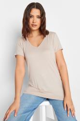 LTS Tall Women's Cream V-Neck T-Shirt | Long Tall Sally 4