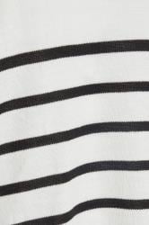 LTS Tall Women's White Stripe Polo Neck Jumper | Long Tall Sally 6
