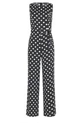 LTS Tall Black Polka Dot Wide Leg Jumpsuit