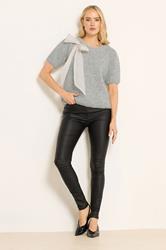 LTS Tall Silver Knitted Bow Jumper | Long Tall Sally 2