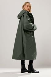 LTS Tall Khaki Green Waterproof Fleece Lined Robe | Long Tall Sally 3