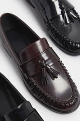 LTS Black Patent Tassel Flat Loafers | Long Tall Sally 5