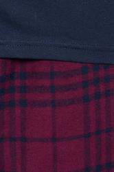 BadRhino Big & Tall Navy Blue Check Pyjama Set | BadRhino 4