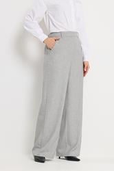 LTS Tall Women's Light Grey Tailored Wide Leg Trousers | Long Tall Sally 2