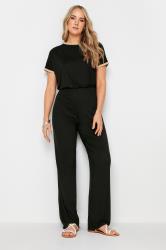 LTS Tall Women's Black Contrast Wide Leg Jumpsuit | Long Tall Sally 2
