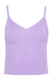 LTS Tall Women's Purple Rib Knit Cami Top