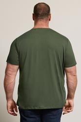  BadRhino Big & Tall Khaki Green Skull & Crossbones Graphic T-Shirt | BadRhino 3