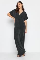 LTS Tall Black & Silver Glitter Jumpsuit | Long Tall Sally 2