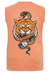 BadRhino Big & Tall Orange Acid Wash Tiger Vest | BadRhino 9