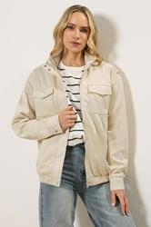 LTS Tall Women's Cream Faux Suede Jacket | Long Tall Sally 1
