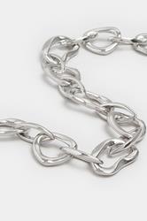 Silver Tone Statement Chunky Chain Necklace | Yours Clothing 3