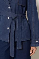 LTS Tall Women's Blue Denim Short Trench Coat | Long Tall Sally 4