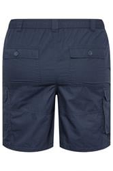 BadRhino Big & Tall Navy Blue Lightweight Waist Cargo Shorts | BadRhino 6