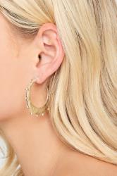 Gold Polished Hoop Earrings 1