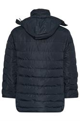 D555 Big & Tall Navy Blue Sherpa Lined Puffer Jacket | BadRhino 5