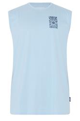 BadRhino Big & Tall Light Blue Sun Graphic Vest Top