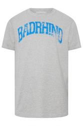 BadRhino Big & Tall Grey Distressed Graphic T-Shirt