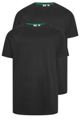 D555 2 PACK Black Crew Neck T-Shirts | BadRhino 3