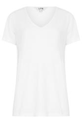 LTS Tall Womens 2 PACK White & Berry Red V-Neck T-Shirts | Long Tall Sally 8