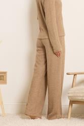 LTS Tall Women's Camel Brown Chenille Wide Leg Trousers | Long Tall Sally 3