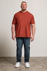 BadRhino Big & Tall Blue Black Washed Straight Leg Stretch Jeans | BadRhino 2