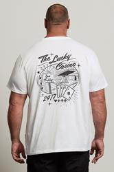 BadRhino Big & Tall White 'The Lucky Casino' Graphic T-Shirt | BadRhino 3