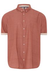 BadRhino Big & Tall Clay Orange Short Sleeve Slub Shirt