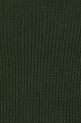 BadRhino Big & Tall Dark Green Cable Knit Mock Shirt Jumper | BadRhino 7