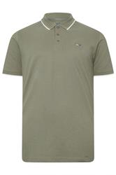 BadRhino Big & Tall 3 PACK Blue/Green/Brown Tipped Polo Shirt | BadRhino 2