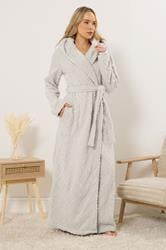 LTS Tall Natural Brown Cable Maxi Dressing Gown | Long Tall Sally  2