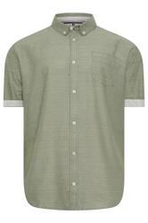 BadRhino Big & Tall Green Short Sleeve Slub Shirt
