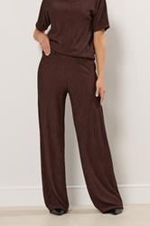 LTS Tall Brown Textured Elasticated Waist Trousers | Long Tall Sally 2
