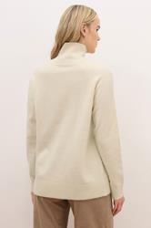 LTS PREMIUM Tall Ivory White Funnel Neck Zip Jumper | Long Tall Sally 4
