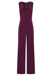 LTS Tall Plum Purple Cowl Neck Wide Leg Jumpsuit